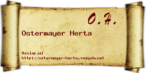 Ostermayer Herta névjegykártya